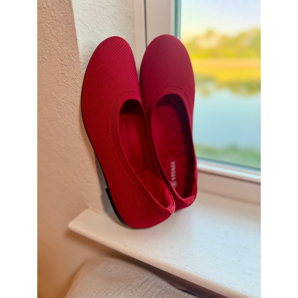 VIVAIA Round-Toe Flats (Claire) in Ruby Red Women’s Size 41.5 (US 11) - Picture 7 of 11